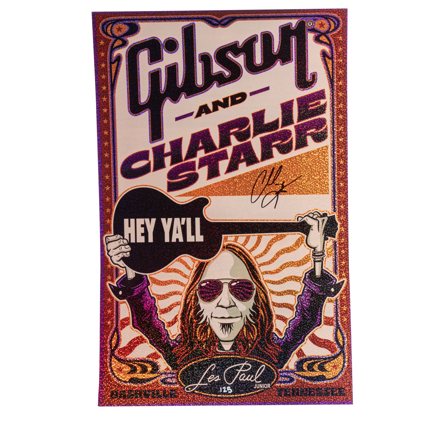 Signed Charlie Starr Gibson Promotional Poster D6