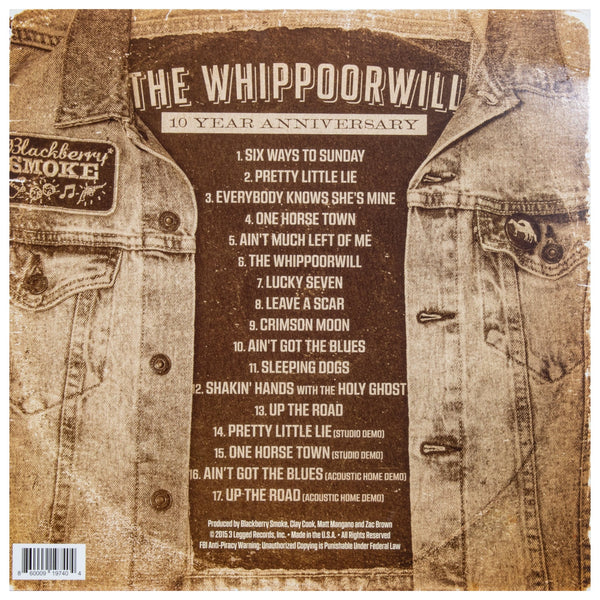 BLACKBERRY SMOKE THE WHIPPOORWILL Vinyl 180 GRAM LP RECORD – Blackberry ...