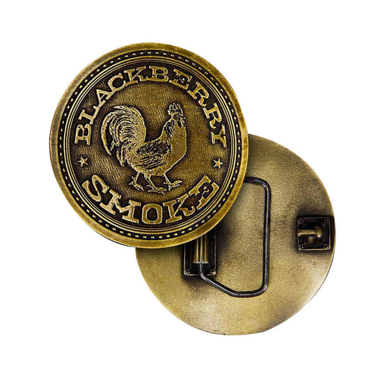 ZINC ROOSTER LOGO BELT BUCKLE